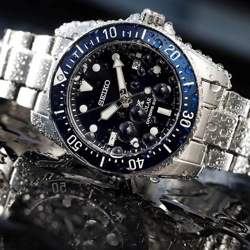 Seiko Prospex Solar Scuba Diver's Blue Dial Men’s Watch- SNE585P1